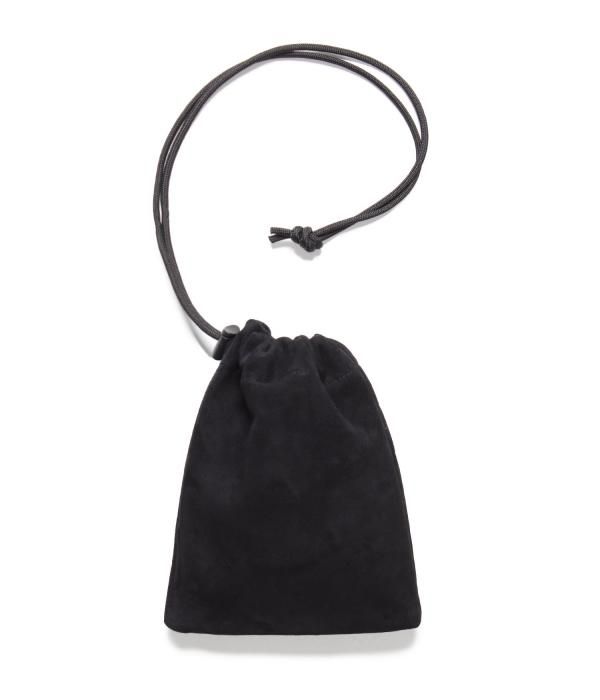 WACKO MARIA ワコマリア SUEDE LEATHER DRAWSTRING BAG - CONUR