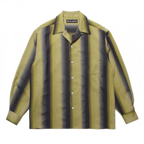 WACKO MARIA ワコマリア OMBRE STRIPE OPEN COLLAR SHIRT - CONUR
