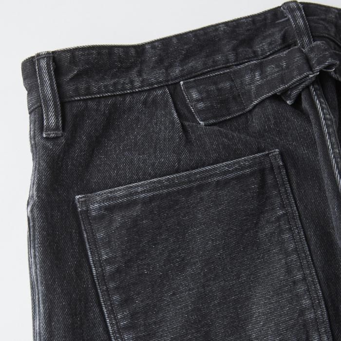 OLD JOE＆Co オールドジョー　ブラック　デニム　シンチバック　ジーンズ OLD JOE&CO. オールドジョー FLAT-BACK JEAN TROUSER