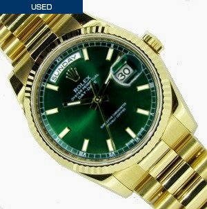 中古】ROLEX(ロレックス） デイデイト グリーン Ref:118238 ランダム