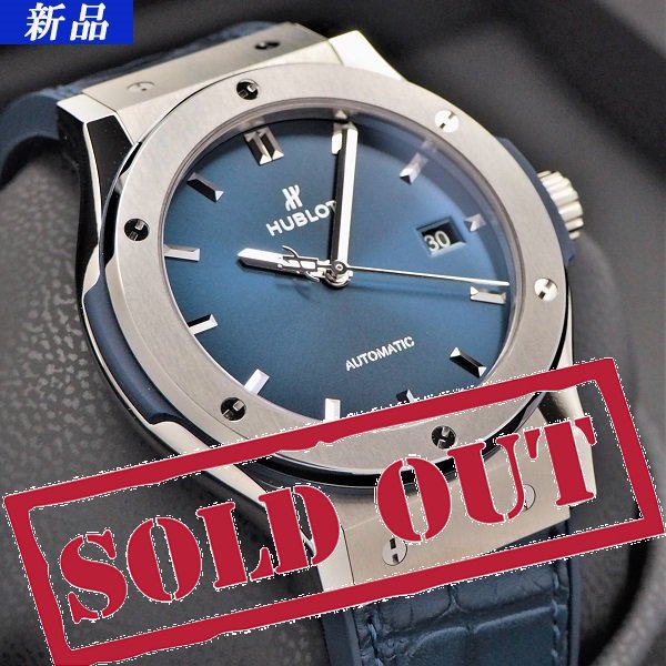 新品】HUBLOT(ウブロ）クラシックフュージョン チタニウム ブルー 542 ...