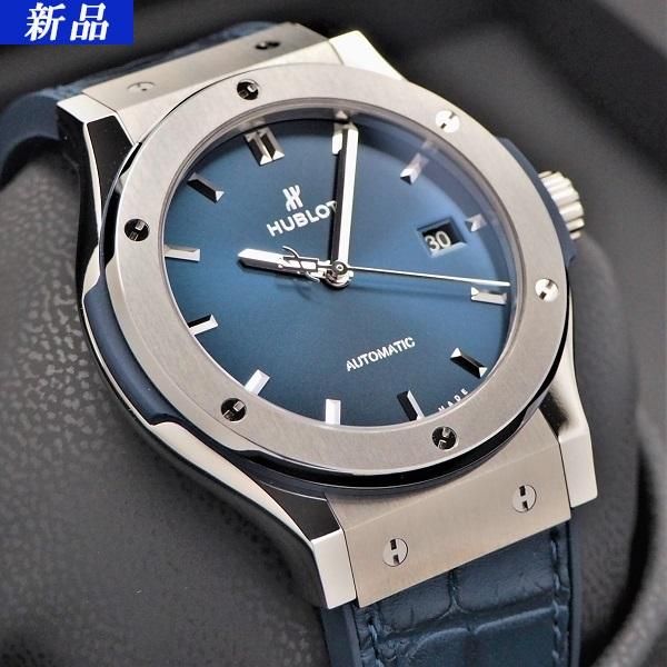 新品】HUBLOT(ウブロ）クラシックフュージョン チタニウム ブルー 542 ...