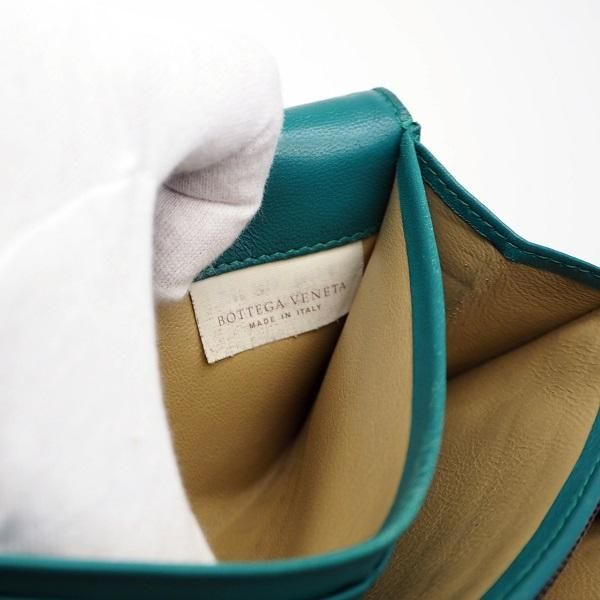 中古】BOTTEGA VENETA（ボッテガ ヴェネタ） イントレチャート 長財布 ターコイズグリーン 150509 V001N 3600 - 六本木  時計専門店PROUD(プラウド)