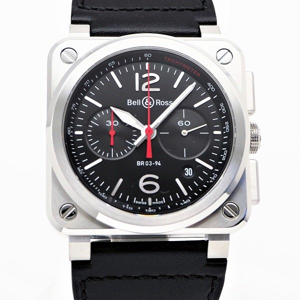 新品】Bell＆Ross（ベル＆ロス） BR03-94 ブラックスチール クロノ