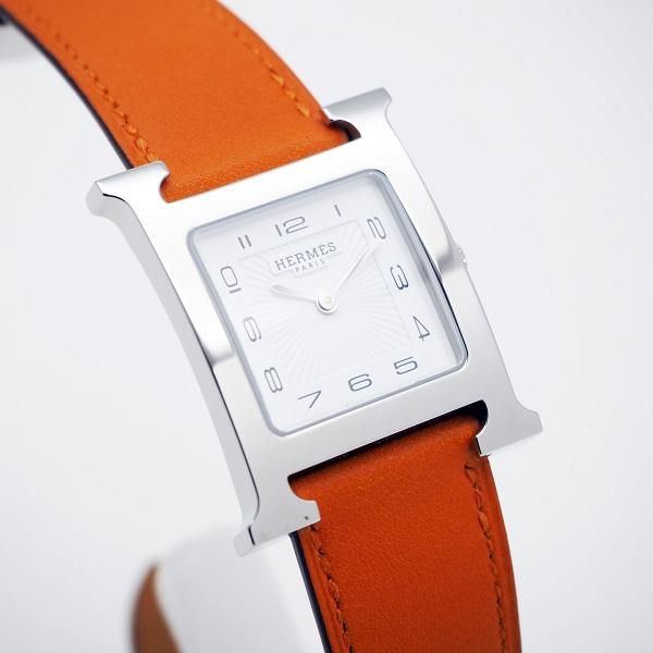 中古美品】 HERMES(エルメス） Hウォッチ ミディアム HH1.510.131/WOR 