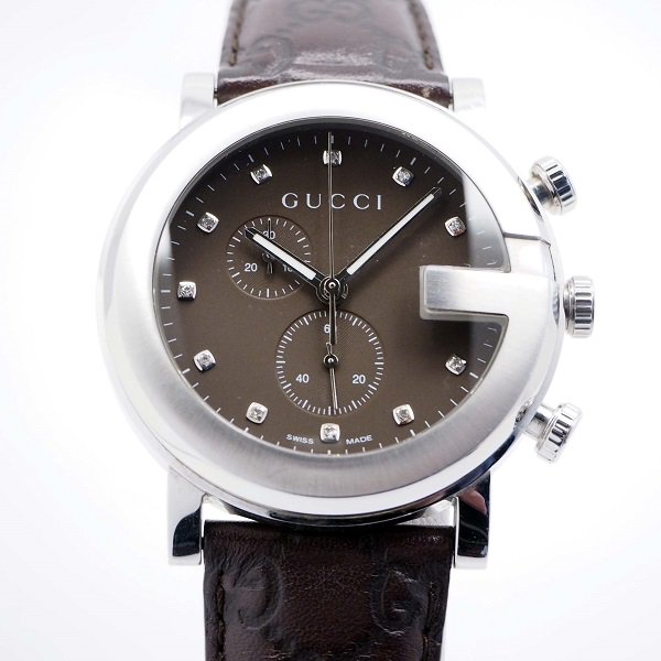 中古】GUCCI（グッチ） Gクロノ 11Pダイヤ クォーツ YA101344 - 六本木