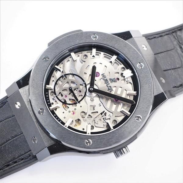 中古 Hublot ウブロ クラシックフュージョン ウルトラスリム スケルトン オールブラック 515 Cm 0140 Lr 六本木 時計専門店proud プラウド