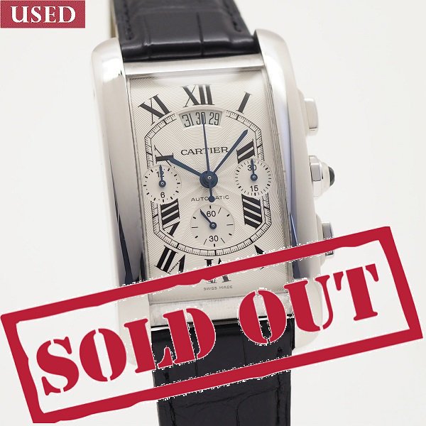 中古】 CARTIER (カルティエ) タンクアメリカン WG クロノグラフ XL W2609456 - 六本木 時計専門店PROUD(プラウド)