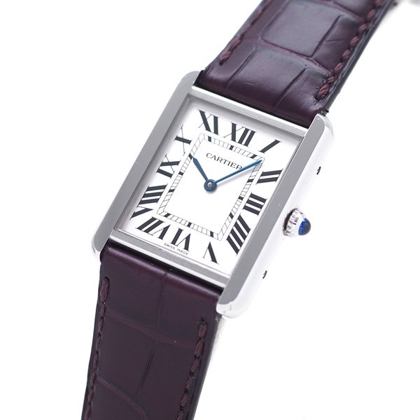 中古】【新品純正革ベルト】 CARTIER (カルティエ) タンク ソロ LM シルバー クォーツ W1018355 - 六本木  時計専門店PROUD(プラウド)