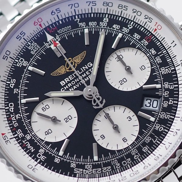 中古】【国際保証書2008年5月】 BREITLING (ブライトリング) ナビタイマー ブラック クロノグラフ A23322 - 六本木  時計専門店PROUD(プラウド)