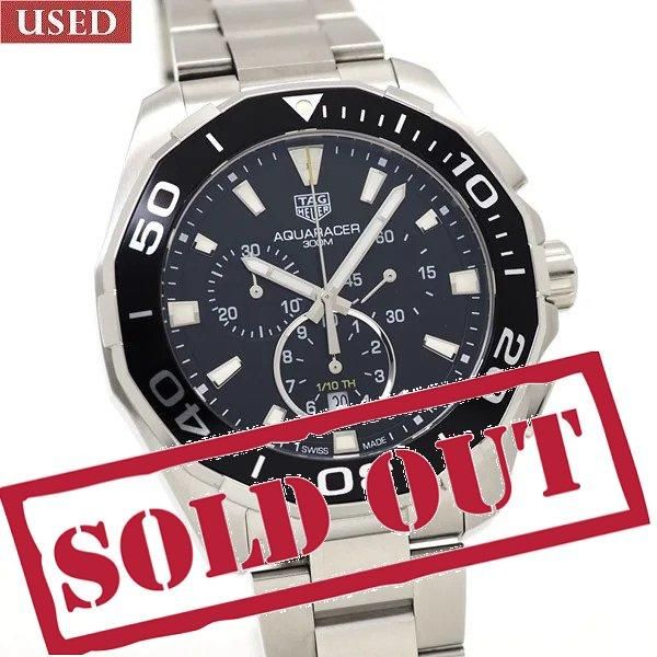 中古】【国際保証書有】 TAG HEUER (タグ・ホイヤー) アクアレーサー300M クロノグラフ 43mm クォーツ ブラック CAY111A. BA0927 - 六本木 時計専門店PROUD(プラウド)