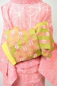 小紋 縮緬 多種多色模様 青海波 鹿子 ピンク系 正絹 広衿 袷YK-1259 小紋 縮緬 多種多色模様 青海波 鹿子 ピンク系 正絹 広衿 袷YK