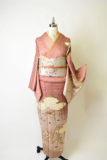 付下げ着物セット（柳緑花紅） - アンティーク着物・リサイクル
