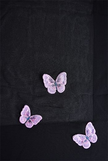 レースデコレーション リメイク薄羽織 フロスティピンク蝶々 アンティーク着物 リサイクル着物のオンラインショップ 姉妹屋