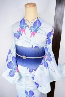 手縫い仕立て上がり未使用品】本麻染め夏帯?藍景色