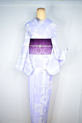 momoko着物　紫に藤の花＊浴衣＊1ハンドメイド