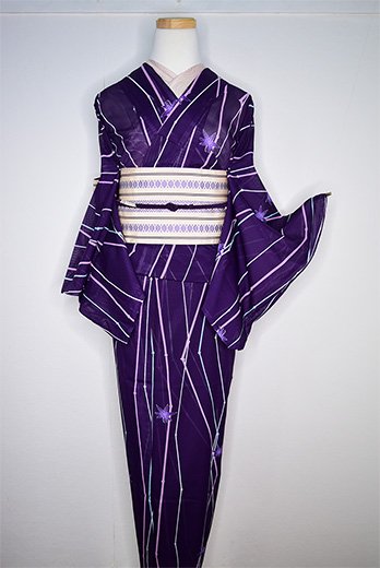 アンティーク紫の横縞の着物 ☆販売店☆ www.bebekicincikolata.com