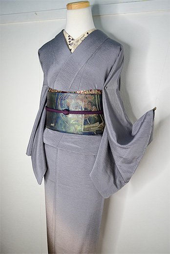 宵霞暈し正絹色留袖 - アンティーク着物・リサイクル着物のオンライン