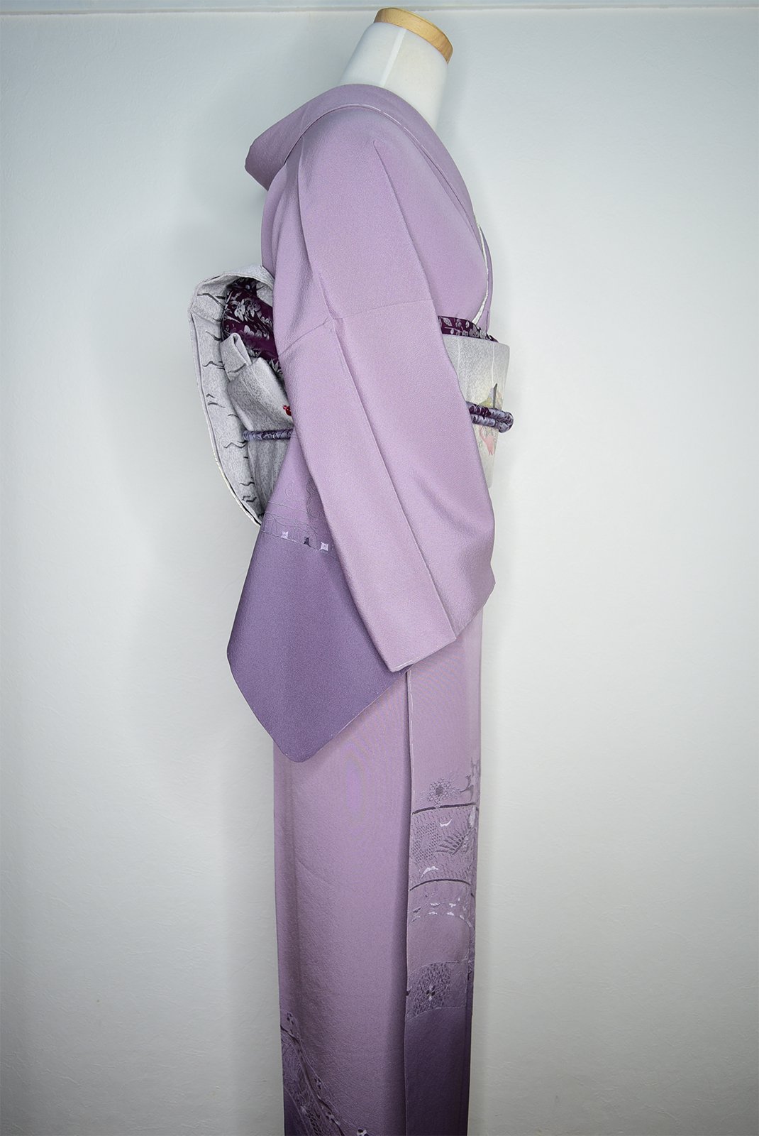 平安絵巻貝合わせの染め文様美しい洒落袋帯 - アンティーク着物
