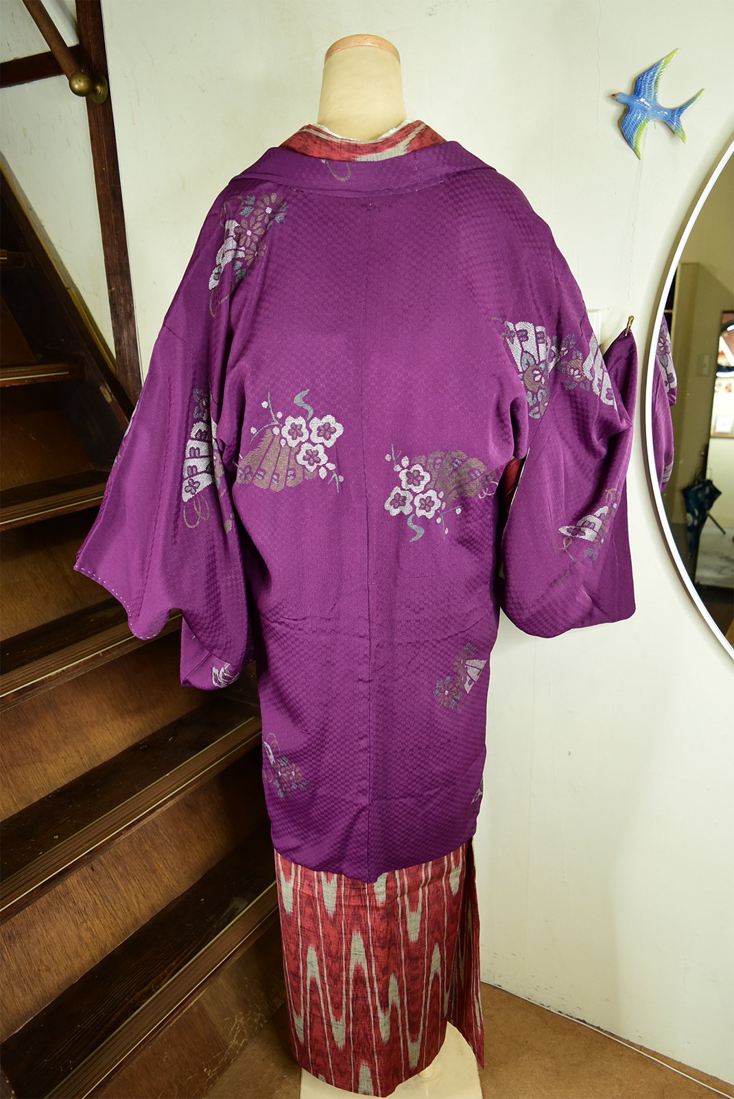 シニアファッション 【2401】アンティーク長羽織♦️正絹♦️ピンクの