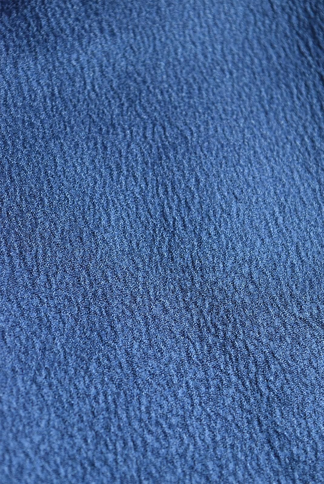 宵の空のような群青色美しい正絹色無地袷着物 - アンティーク
