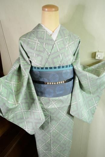 ご成約です 夏の洒落着物 サマーウール 日本の青 藍色の染め 夏の洒落着物 サマーウール 日本の青 藍色の染め - メルカリ