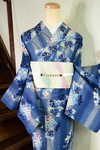 utatane × 注染工房 浴衣3点セット ( ゆかた・帯・下駄 ) 赤坂紬