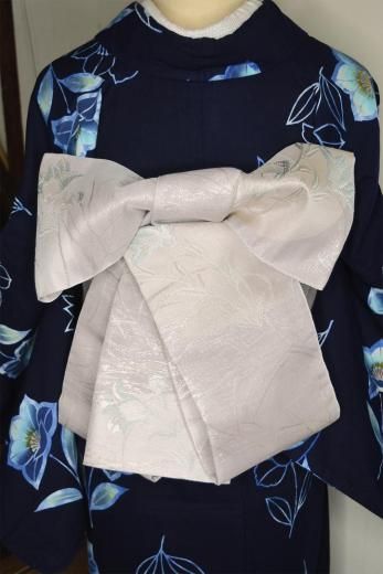 <img class='new_mark_img1' src='https://img.shop-pro.jp/img/new/icons6.gif' style='border:none;display:inline;margin:0px;padding:0px;width:auto;' />ビンテージリファイン・ロングサイズ正絹紗の半幅帯（月影花野）
