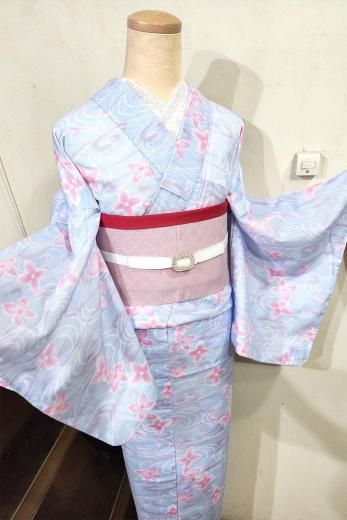 お値下げしました！綿着物リメイク　十字模様　ローブコート お値下げしました！綿着物リメイク十字模様ローブコート