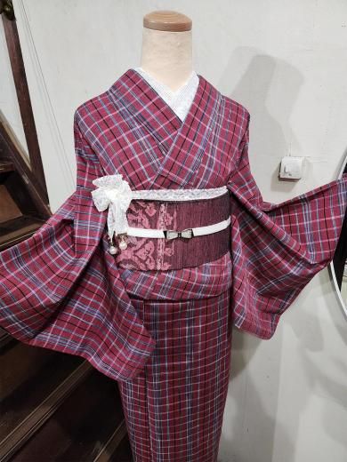 紅色鹿の子総絞りあでやかに美しい正絹本絞り袷着物 - アンティーク