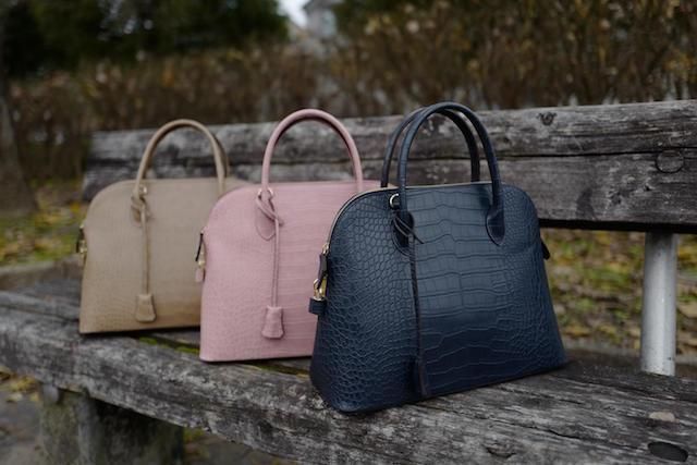 クロコ風バッグ ネイビー - Fleur accesories shop