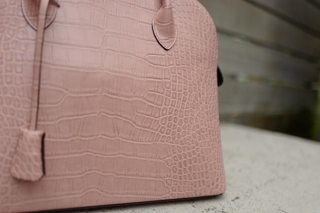 ピンク クロコダイル風 ビジネスバッグ ピンク クロコダイル風 ビジネスバッグ