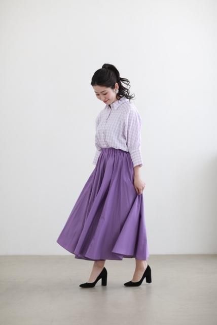 Flareロングスカート（パープル） - Fleur accesories shop