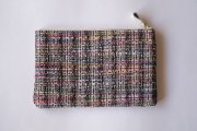 Tweed pouch black mix