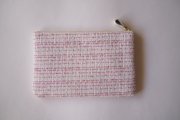Tweed pouch pink