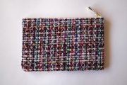 Tweed pouch colorful black