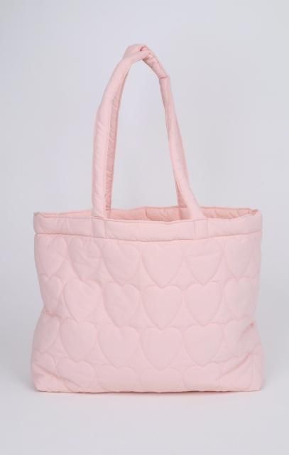 Heartキルティングトートバッグ（ピンク） Fleur accesories shop