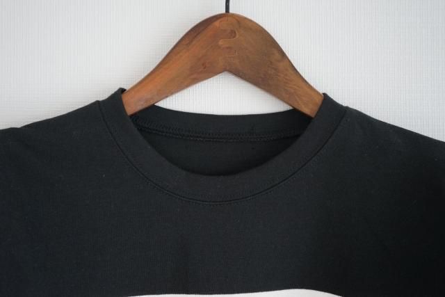 肩パット付きボーダーTシャツ（ブラック） - Fleur accesories shop