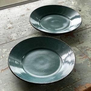 【新品未使用】小澤基晴　翡翠　8寸リム皿　2枚セット 小澤基晴 - 器と暮らしの道具 OLIOLI