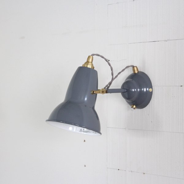 anglepoise original 1227 brass wall light elephant grey