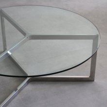 Vintage Table / Glass top 