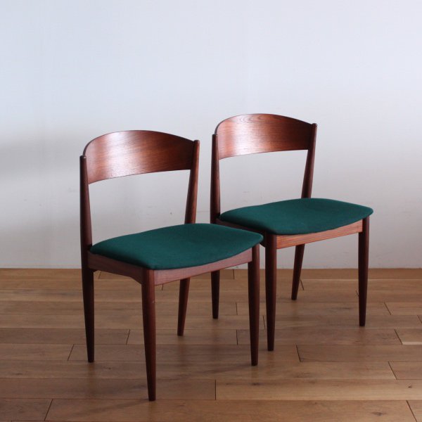 Vintage｜ヴィンテージ｜ Dining chair ｜2脚set｜ミッドセンチュリーモダン | チェア | デンマーク製 |  カーフ｜ブラックボード｜目黒通り｜北欧アンティーク｜ヴィンテージ家具｜インテリア｜