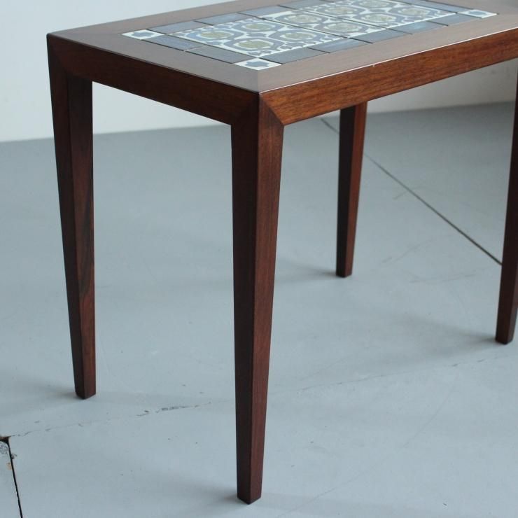 ロイヤルコペンハーゲン✖️ハスレヴ　アンモナイトサイドテーブル北欧家具ビンテージ ビンテージ・サイドテーブル｜ハスレヴ×ロイヤルコペンハーゲン