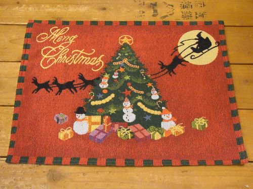 ゴブラン織,クリスマス,クリスマスツリー,ランチョンマット,壁飾り