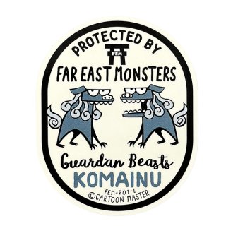FAR EAST MONSTERS ステッカー/ KOMAINU FEM-R01-L / CARTOON MASTER