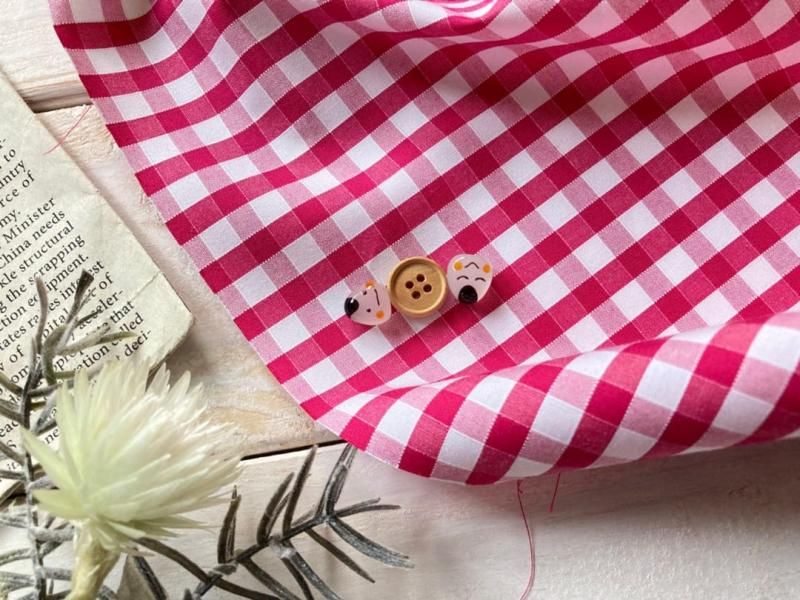 値下げ中WonnyRibbon Mサイズ ピンクギンガムチェック柄