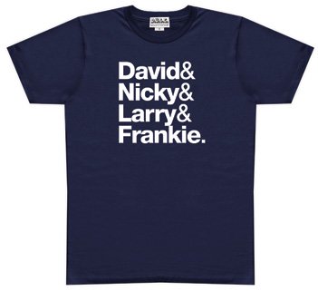 dusc t-shirts navy david& Nicky& Larry& Frankie.