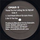 Omar S / Thank You For Letting Me Be Myself Part 1 (2LP)