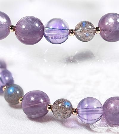 ラブラドライトとロイヤルレピドライトキャッツアイのデザイン