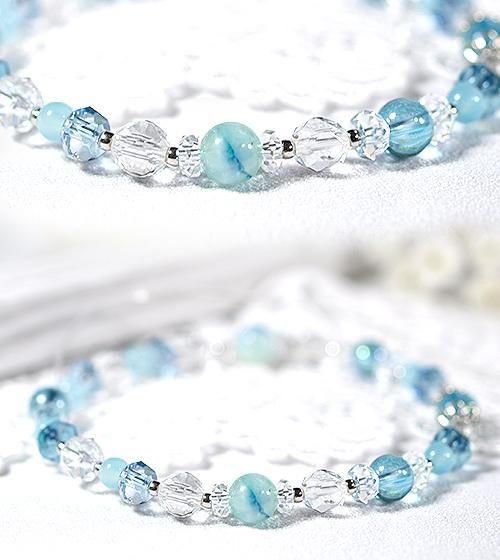 高品質　コンゴ産　アズロマラカイト　ブレスレット　天然石　アズライト　マラカイト アズライト・マラカイト 6mm ブレスレット /Azurite with